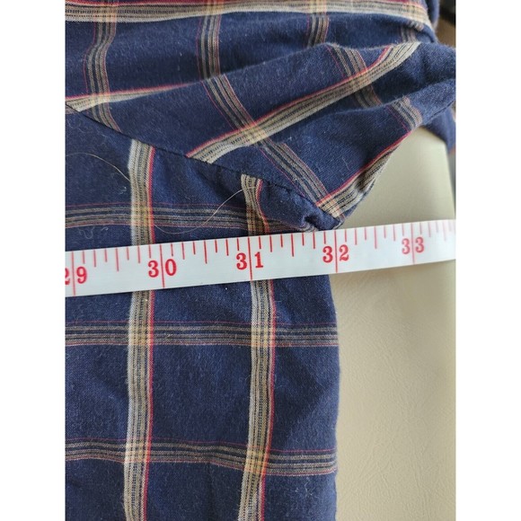 Ely Cattleman Men's 4XL Big Man Pearl Snap Button Down Blue Plaid Long Sleeve - Picture 4 of 6